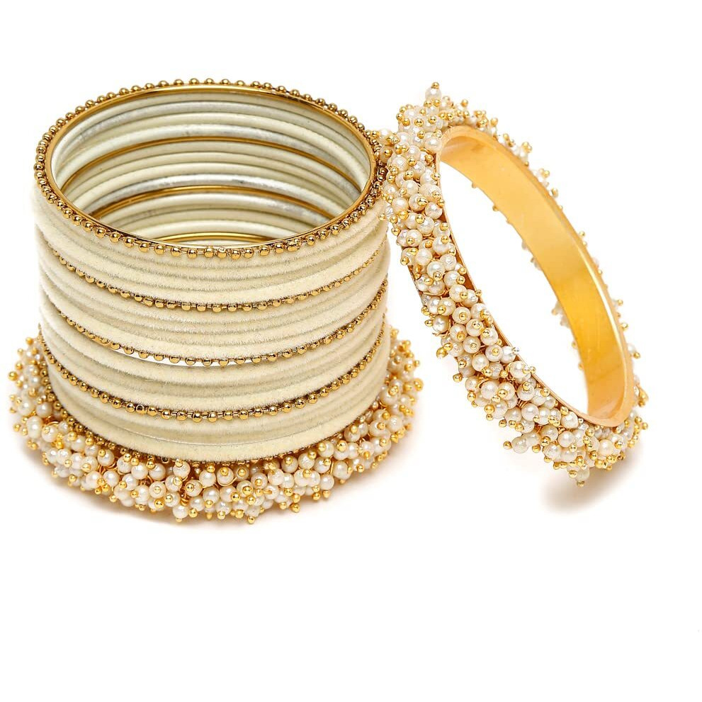 Shining Diva Fashion Latest Gold Plated Set of 23 Stylish Traditional Bangle for Women (12994b_2.4)
