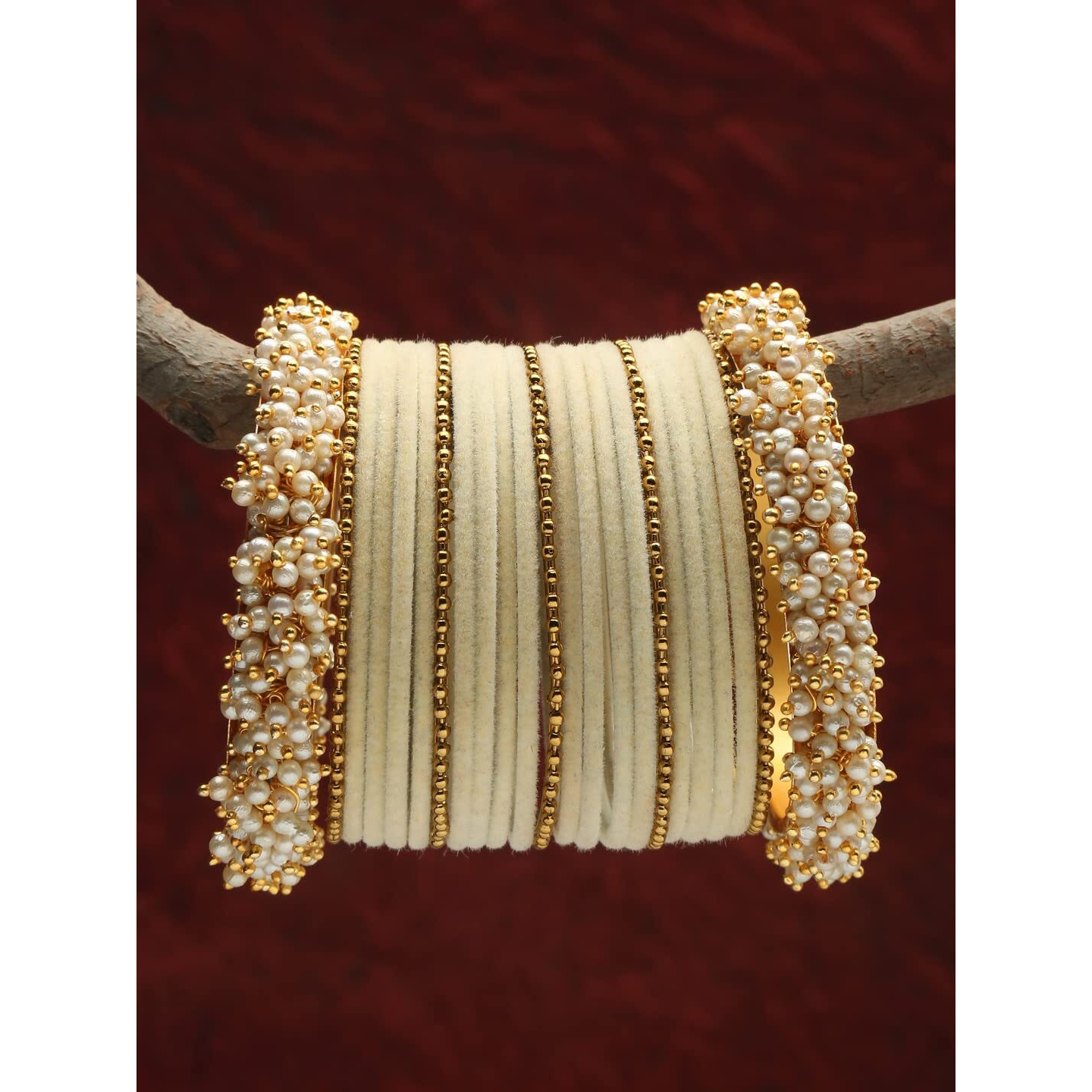 Shining Diva Fashion Latest Gold Plated Set of 23 Stylish Traditional Bangle for Women (12994b_2.4)