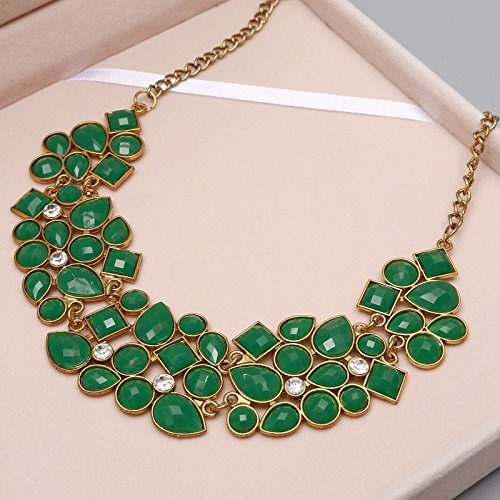 Shining Diva Fashion Jewellery Stylish Choker Necklace for Girls and Women(Green)(8093np)