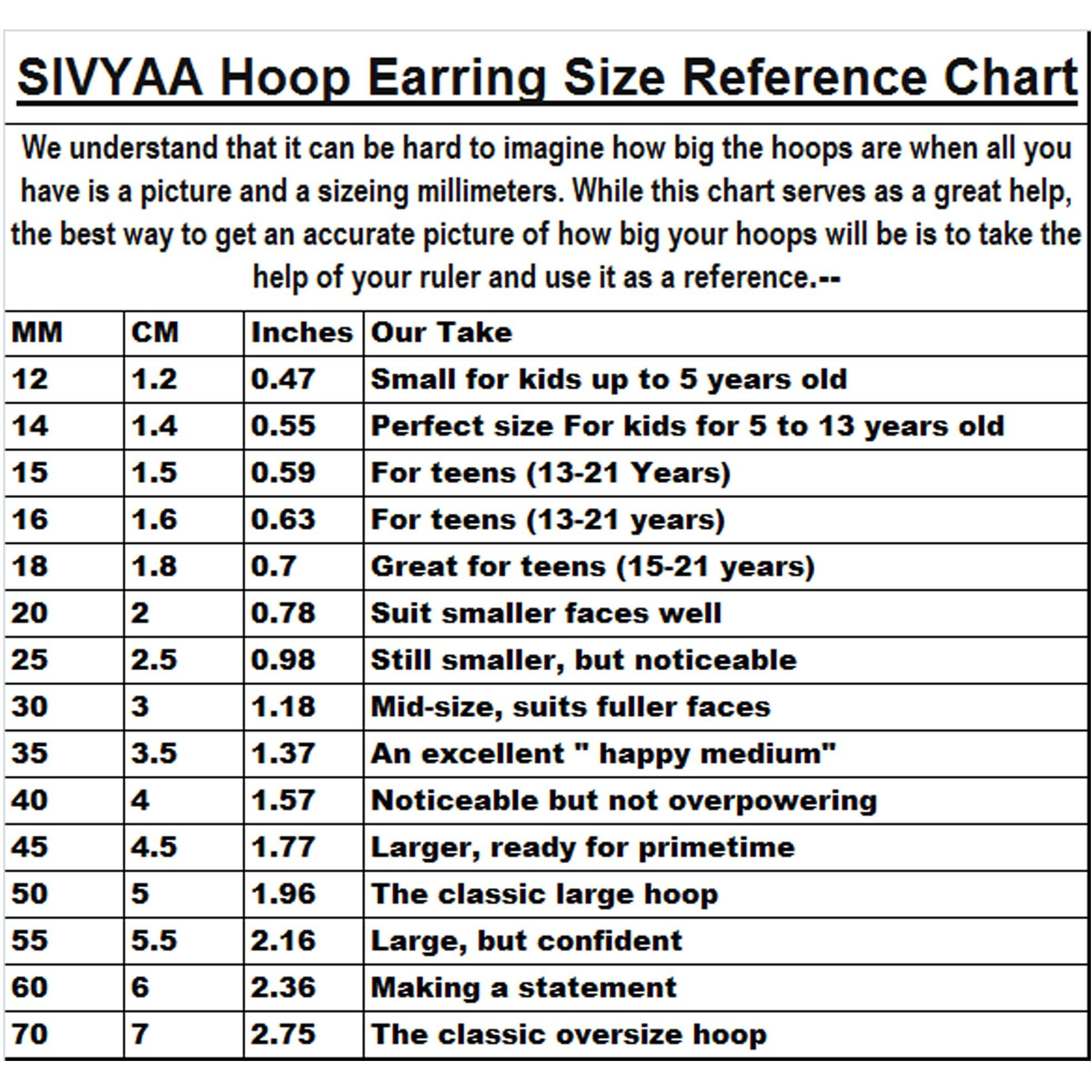 SIVYAA Pure 925 Sterling Silver Plain Round Hoop Bali Earrings for Women Men Boys & Girls, Small Diameter 20mm