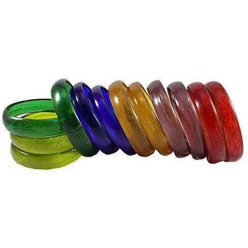 NMII Multicolour Glass Kada for Women & Girls (Multicolour-2.8)