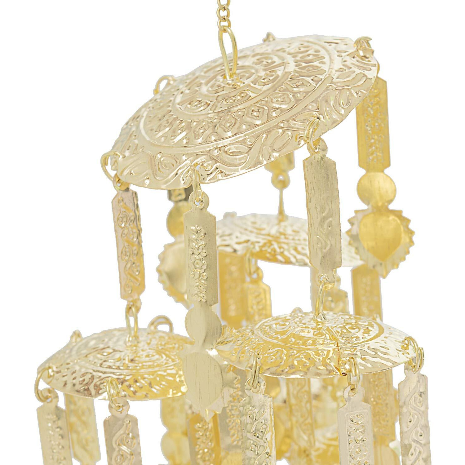 CHOTTEY LAL AND SONS Womens Brass Beautiful Traditional Small Size Punjabi Bridal Hand Hanging Kaleera/Kaler Bracelet(Gold)