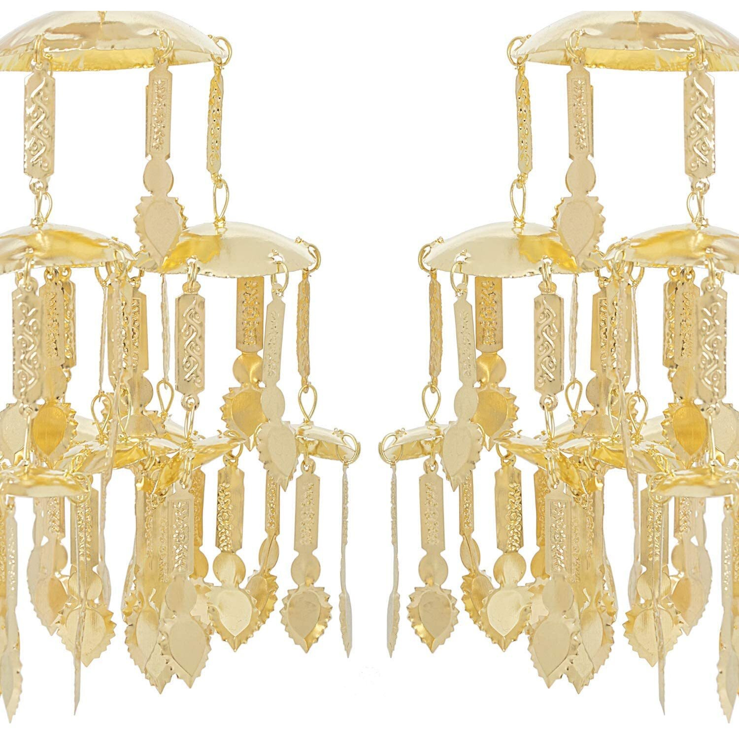 CHOTTEY LAL AND SONS Beautiful Punjabi Bridal Traditional Kaliras Hand Hanging Brass Aleera for Women(Gold)(Design 12)