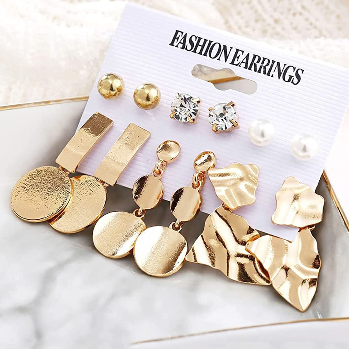 Jewels Galaxy Gold Plated Hoops Earrings Combo For Women/Girls (Design 35) (JG-PC-ER-8710)