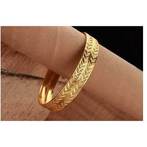 JFL - Jewellery for Less Traditional 1 Gram Gold Plated Designer Bangle for women(set of 2),Valentine