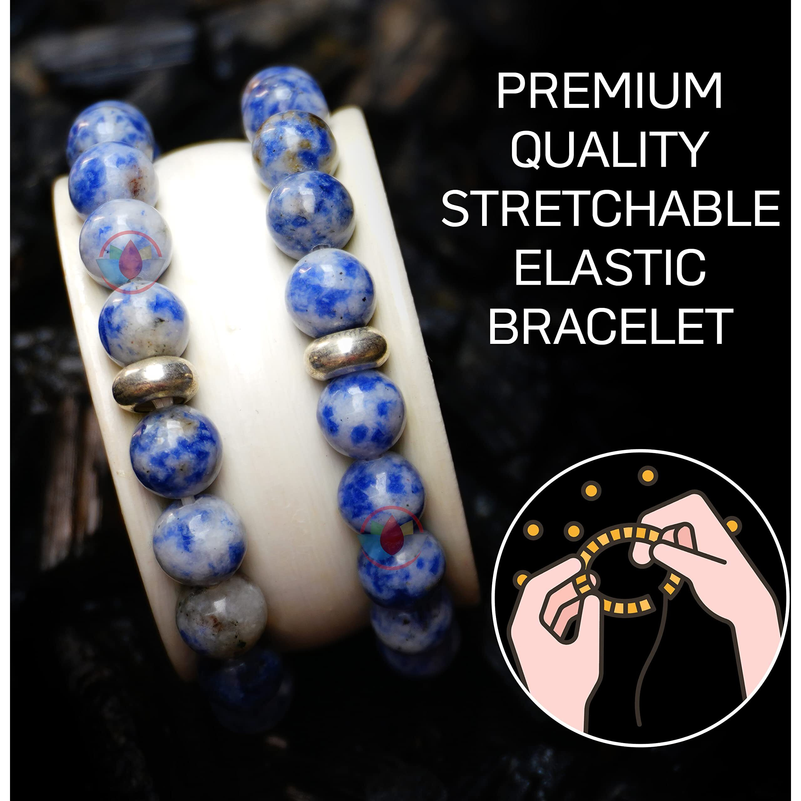 REMEDYWALA Charged Energized Certified Sodalite Bracelet For Reiki, Balance Chakra, Positive Energy, Healing | Sodalite Stone Bracelet for Men and Women