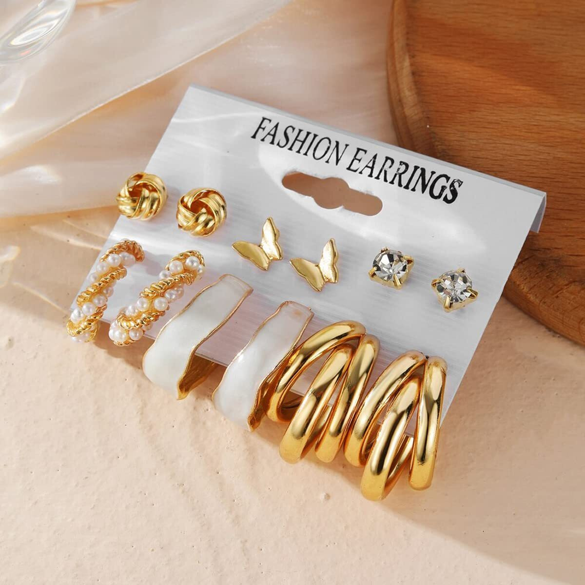 Jewels Galaxy Stylish AD & Pearl Stud Earrings Jewellery For Women (Design 24)