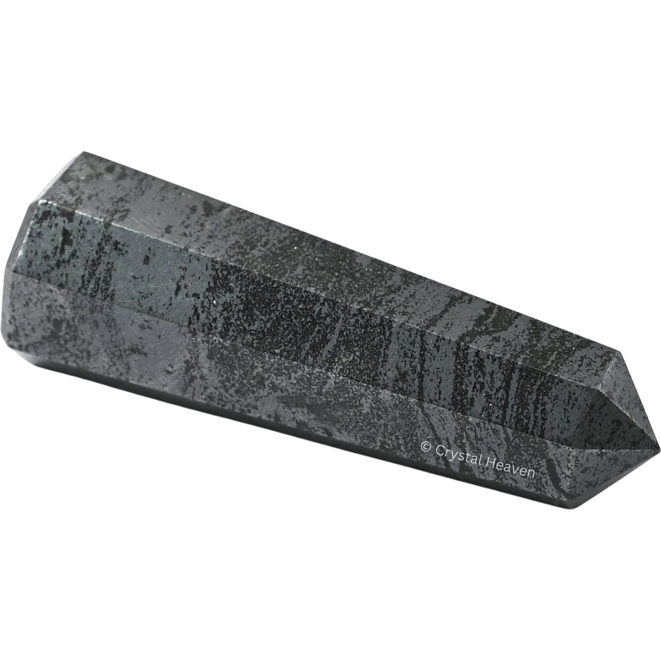 Crystal Heaven Hematite Crystal Tower Obelisk Point For Chakra, Healing And Balancing - Aaa Grade Original Certified Gemstone Agate For Reiki Meditation Yoga Spiritual (2-3 Inches)