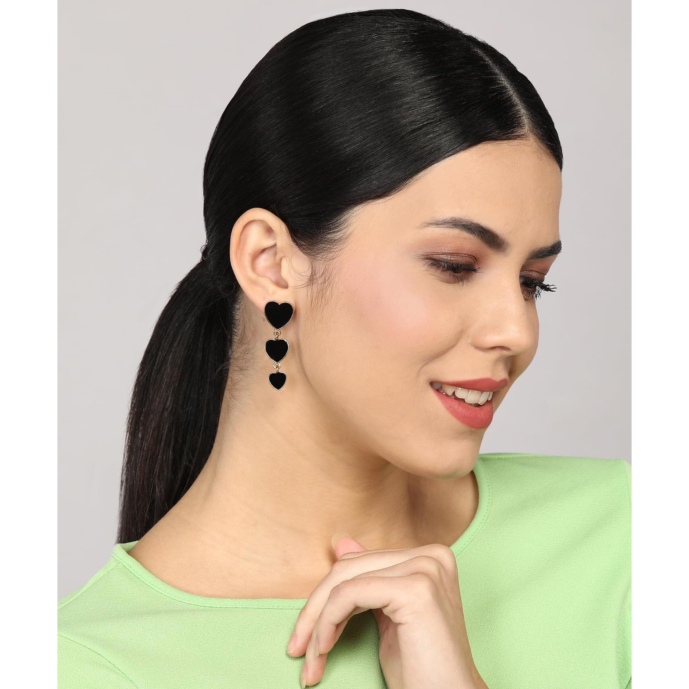 Fashion Frill Exclusive Heart Floral Multi Designer Gold Plated Stud Earrings For Women Girls Western Stylish Latest Fancy Earrings Set Gift for Sister