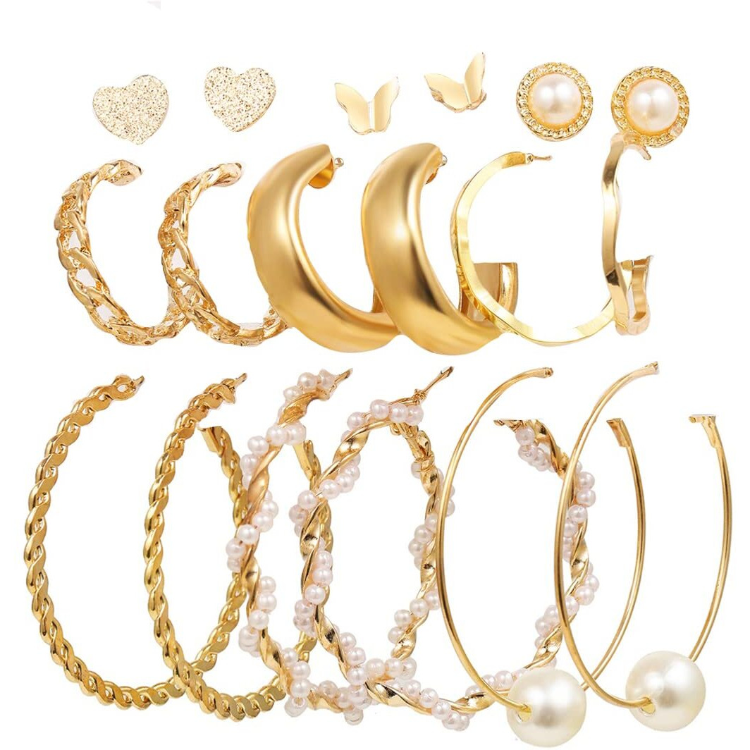 Jewels Galaxy Jewels For Women Combo of Earrings (Design 30) (JG-PC-ER-8713)