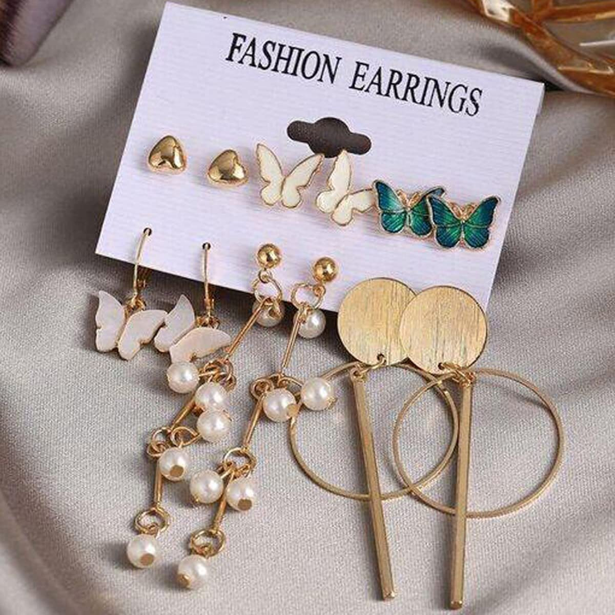 Jewels Galaxy Jewels For Women Combo of Earrings (Design 33) (JG-PC-ER-8716)