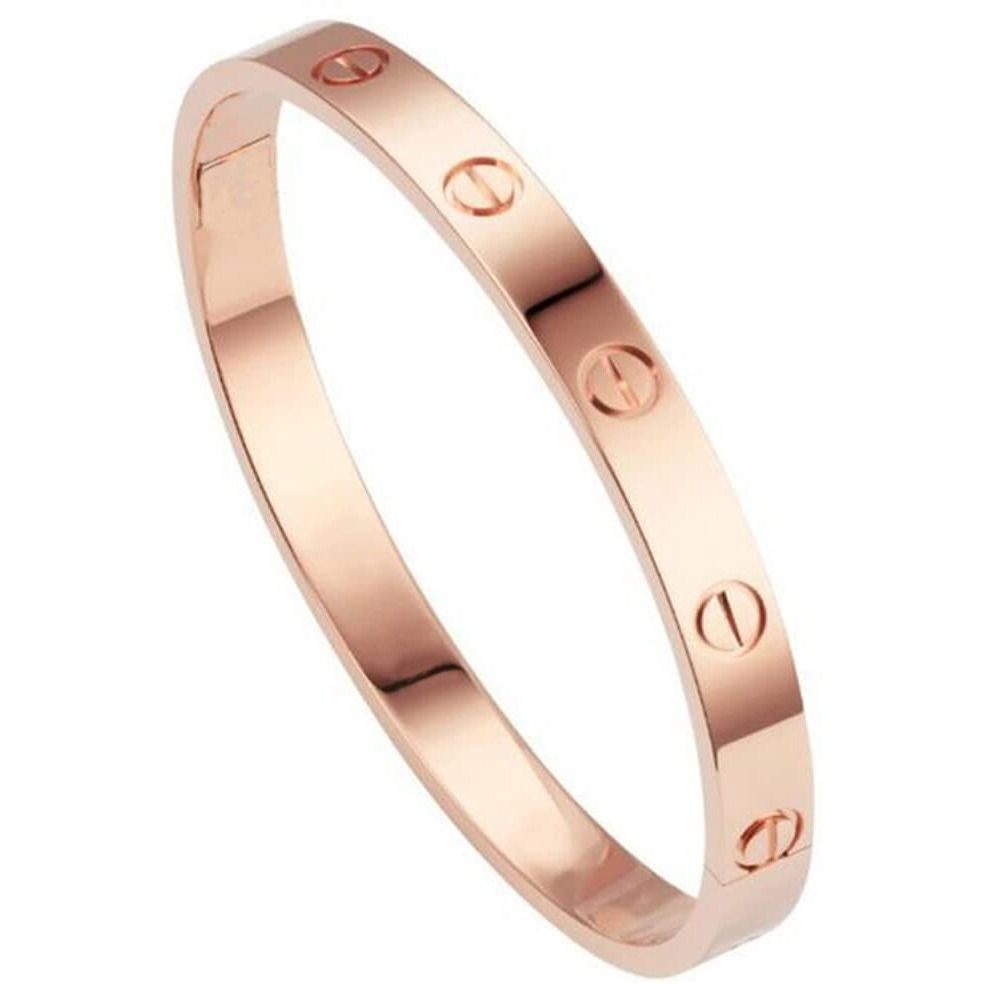 Jewels Galaxy Jewellery For Women Contemporary Rose Gold Plated Love Bracelet (MYN-BNG-17180)