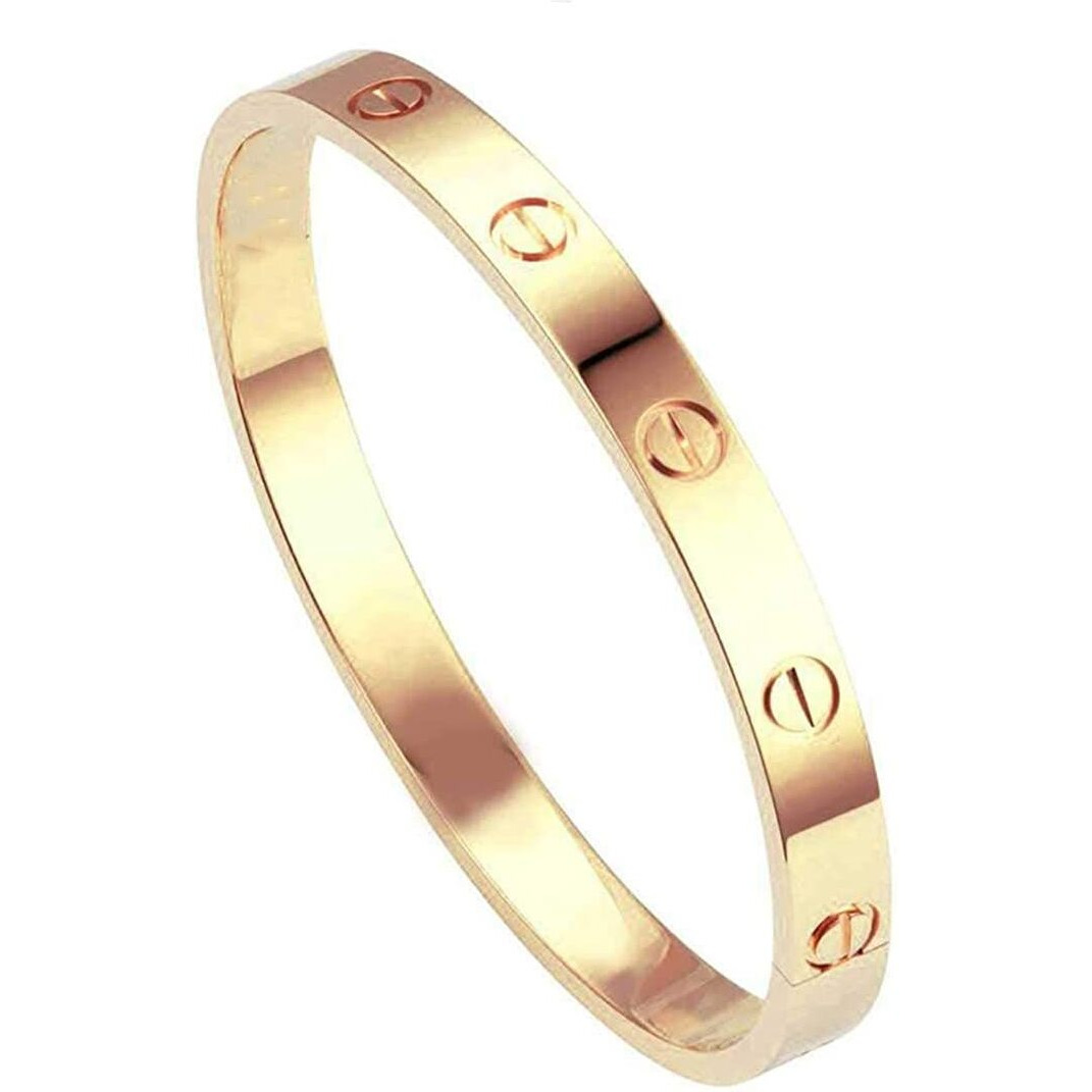 Jewels Galaxy Jewellery For Women Contemporary Rose Gold Plated Love Bracelet (MYN-BNG-17180)