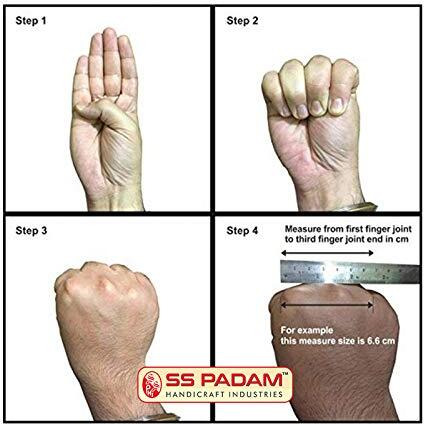 SS Padam Handicraft Industries Stainless Steel Bold Kada For Men (6.0 CM BOLD PLAIN)