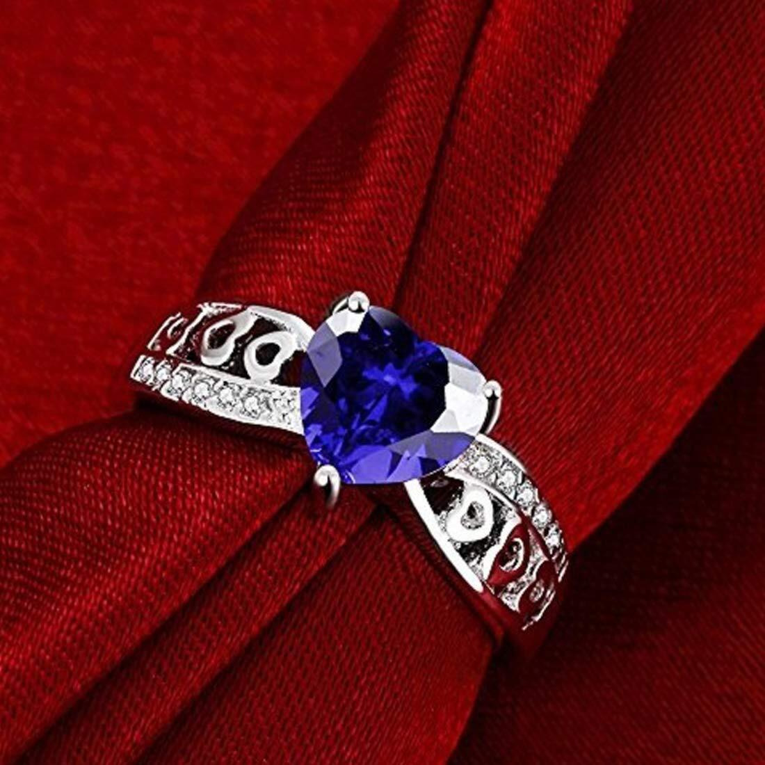 Jewels Galaxy Stylish Crystal Silver Plated Sparkling Rings For Women/Girls (Style 16) (SMNJG-RNGD-5169)