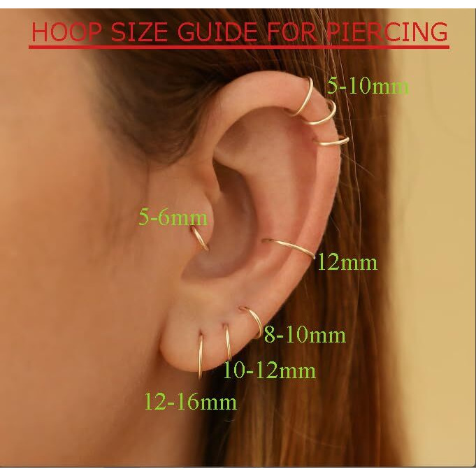 SIVYAA 9mm Pure 925 Sterling Silver Plain Round Hoop Bali Earring for Women Men Boy Girl | Huggie Cuff Wrap | Body Piercing Jewelry for Cartilage Septum Tragus Counch Helix Daith Rook, Small Dia 9mm