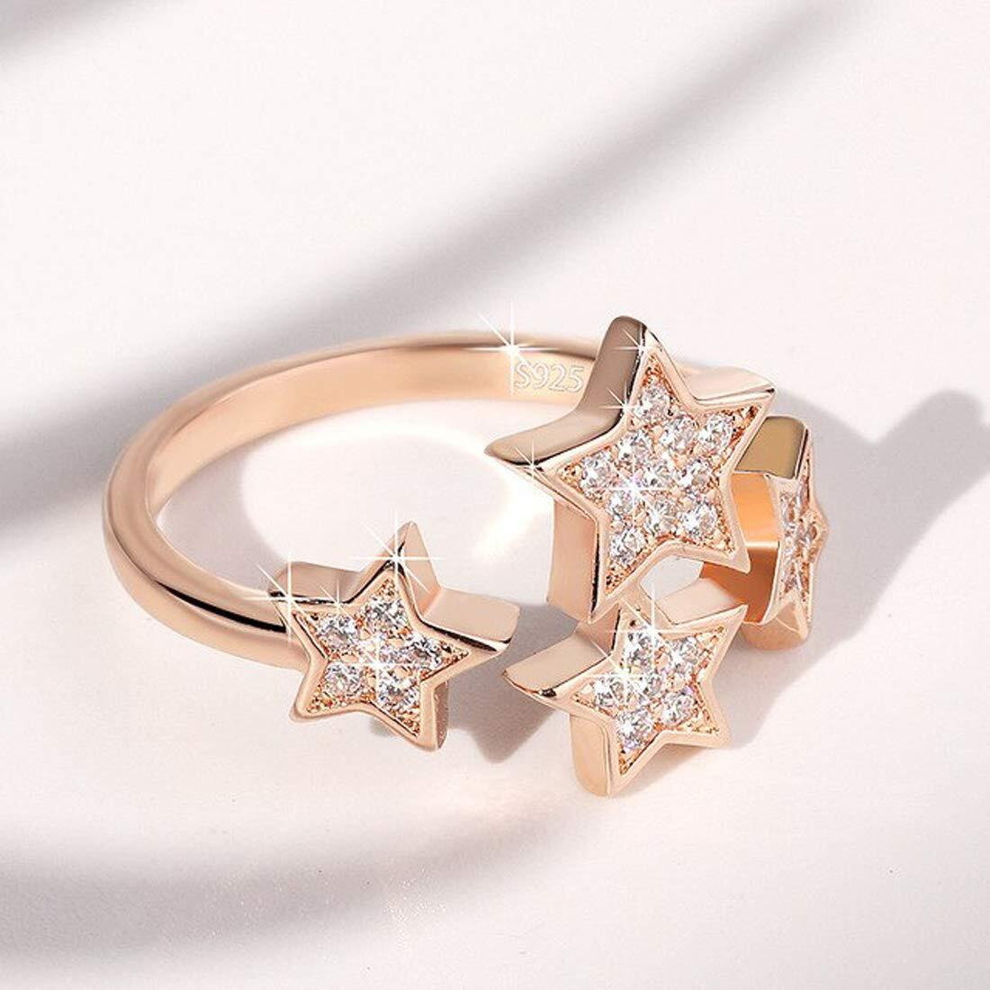 Jewels Galaxy Zircon Leaf Silver Plated Plushy Adjustable Ring for Women/Girls (Style 13) (SMNJG-RNGG-5047)
