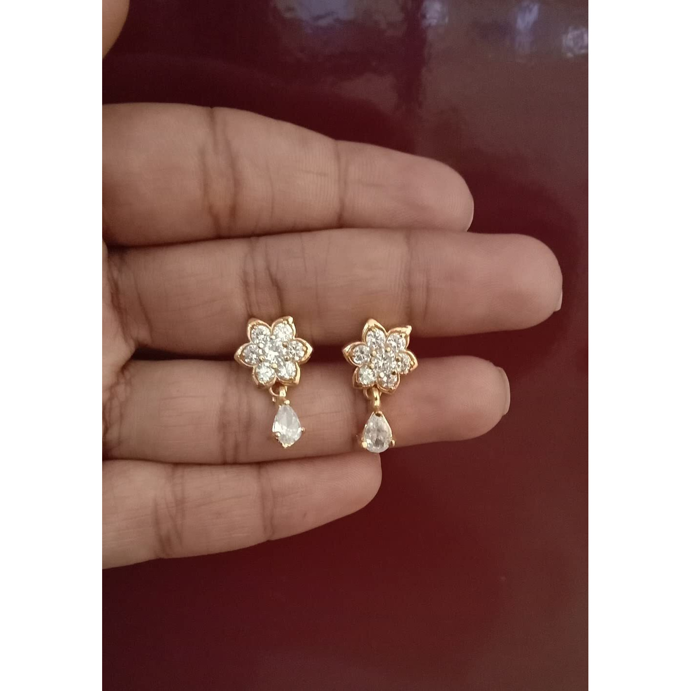 CUTE GOLD One Gram Gold Plated Fashion Jewellery Traditional Covering Earring for Women & Girls
