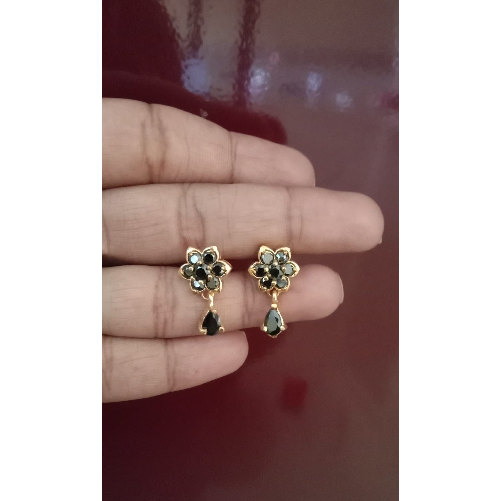 CUTE GOLD One Gram Gold Plated Fashion Jewellery Traditional Covering Earring for Women & Girls