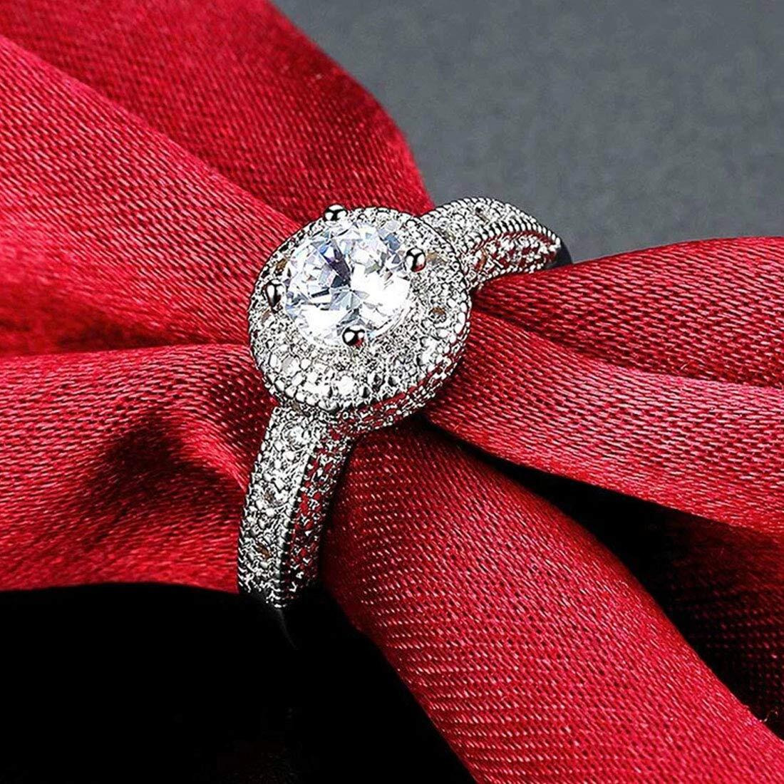 Jewels Galaxy Mesmerizing Zircon Studded Silver Plated Ravishing Ring for Women/Girls (SMNJG-RNGG-5174)