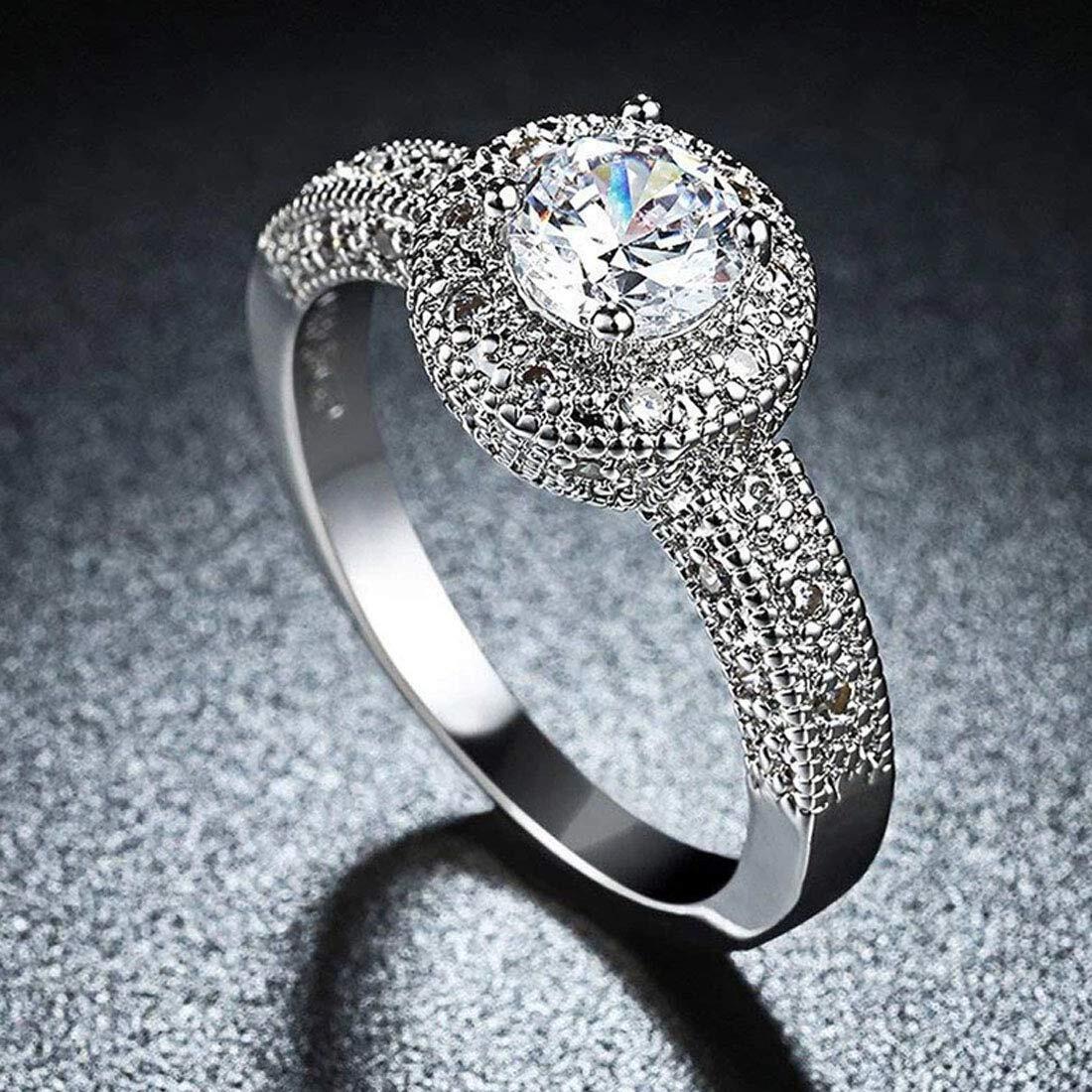 Jewels Galaxy Mesmerizing Zircon Studded Silver Plated Ravishing Ring for Women/Girls (SMNJG-RNGG-5174)