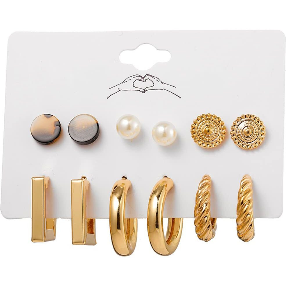 Jewels Galaxy Stylish AD & Pearl Stud Earrings Jewellery For Women (Design 19)