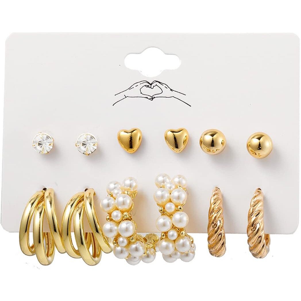Jewels Galaxy Jewels For Women Combo of Earrings (Design 49) (JG-PC-ER-8711)