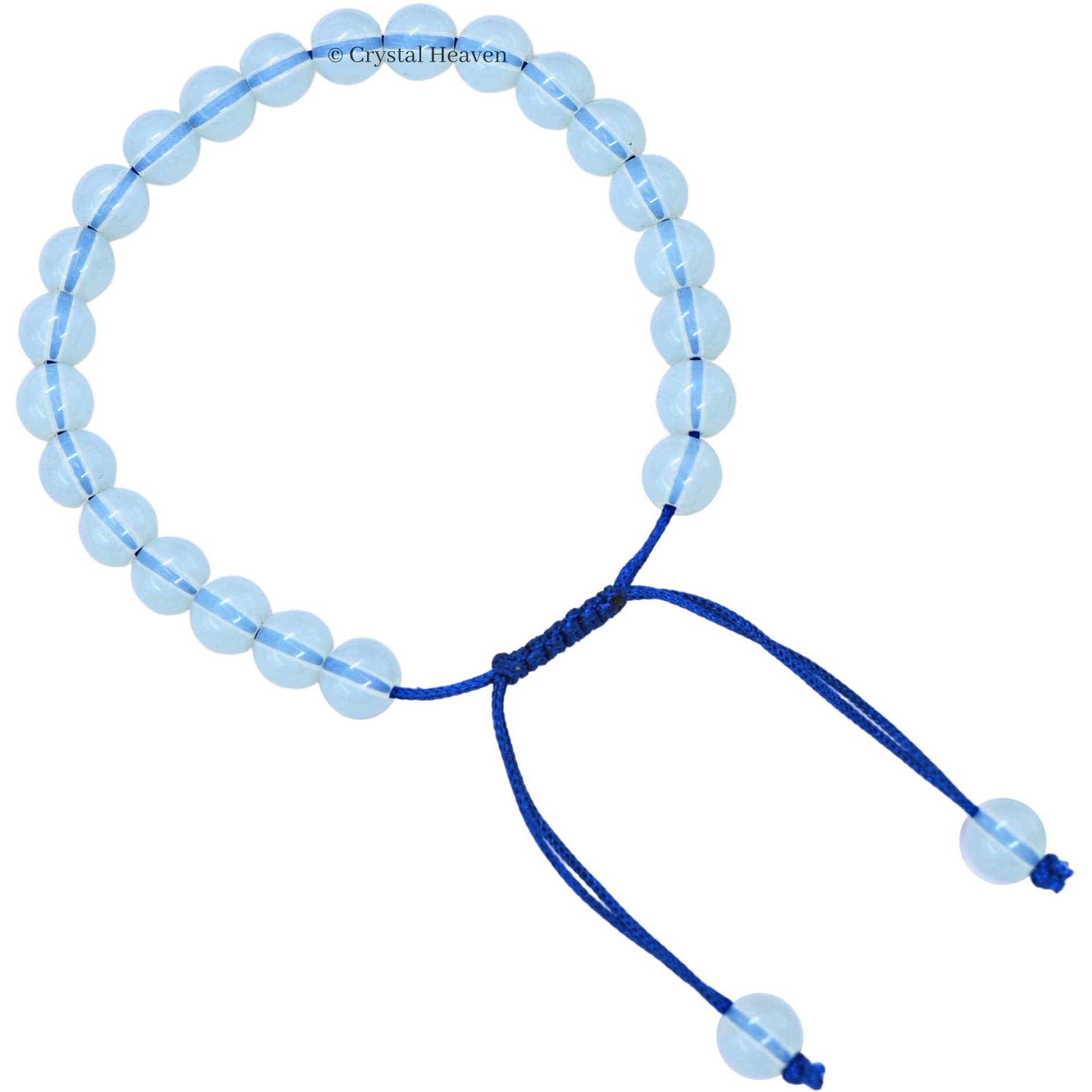 Crystal Heaven Natural Healing Crystal Bracelet for Women Men - AAA Grade Original Healing Gemstone Adjustable Bracelet for Yoga Reiki Meditation Feng Shui (Opalite)
