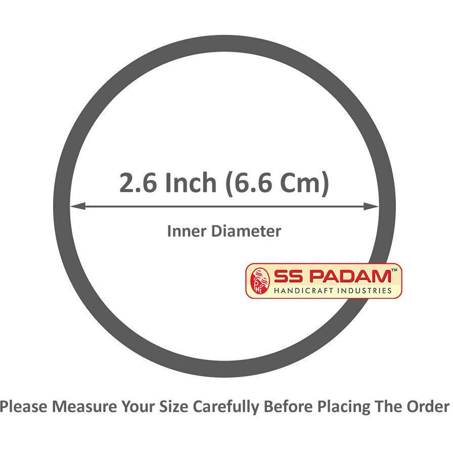 SS Padam Handicraft Industries Stainless Steel Flat Kada For Men/Women (6.1 CM)