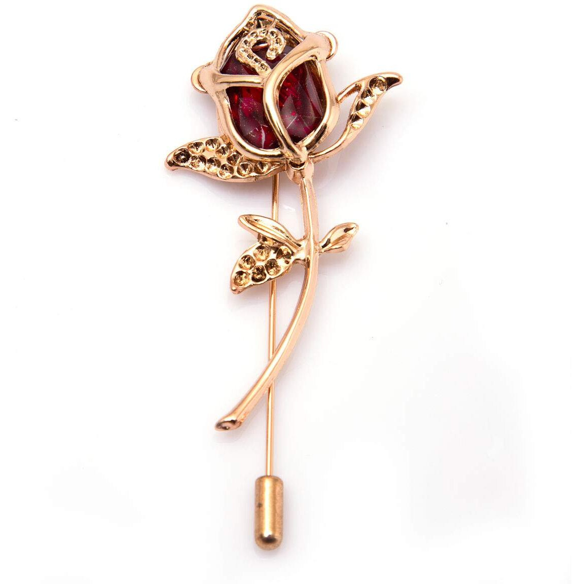 To The Nines Maroon Flower Lapel Pin
