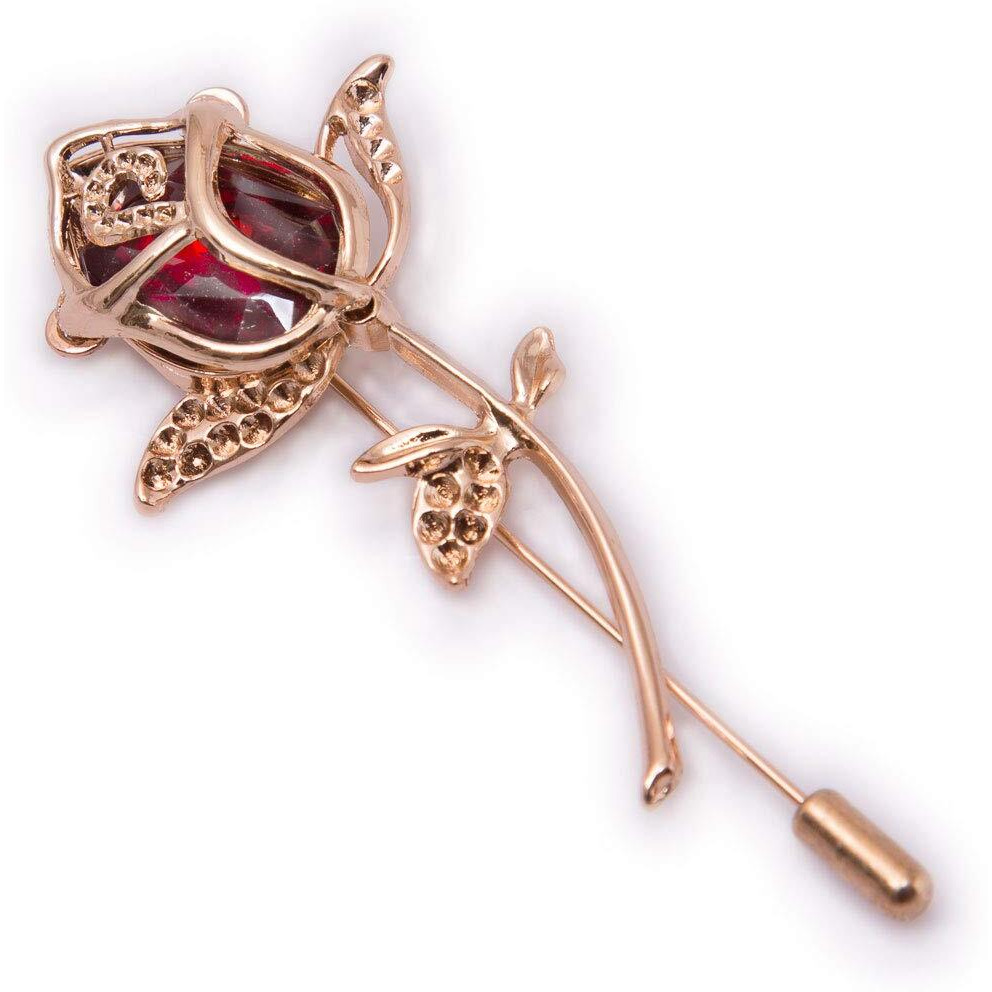 To The Nines Maroon Flower Lapel Pin