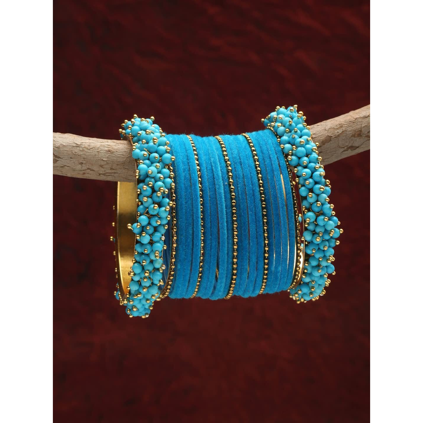 Shining Diva Fashion Latest Gold Plated Set of 23 Stylish Traditional Bangle for Women (12996b_2.4)