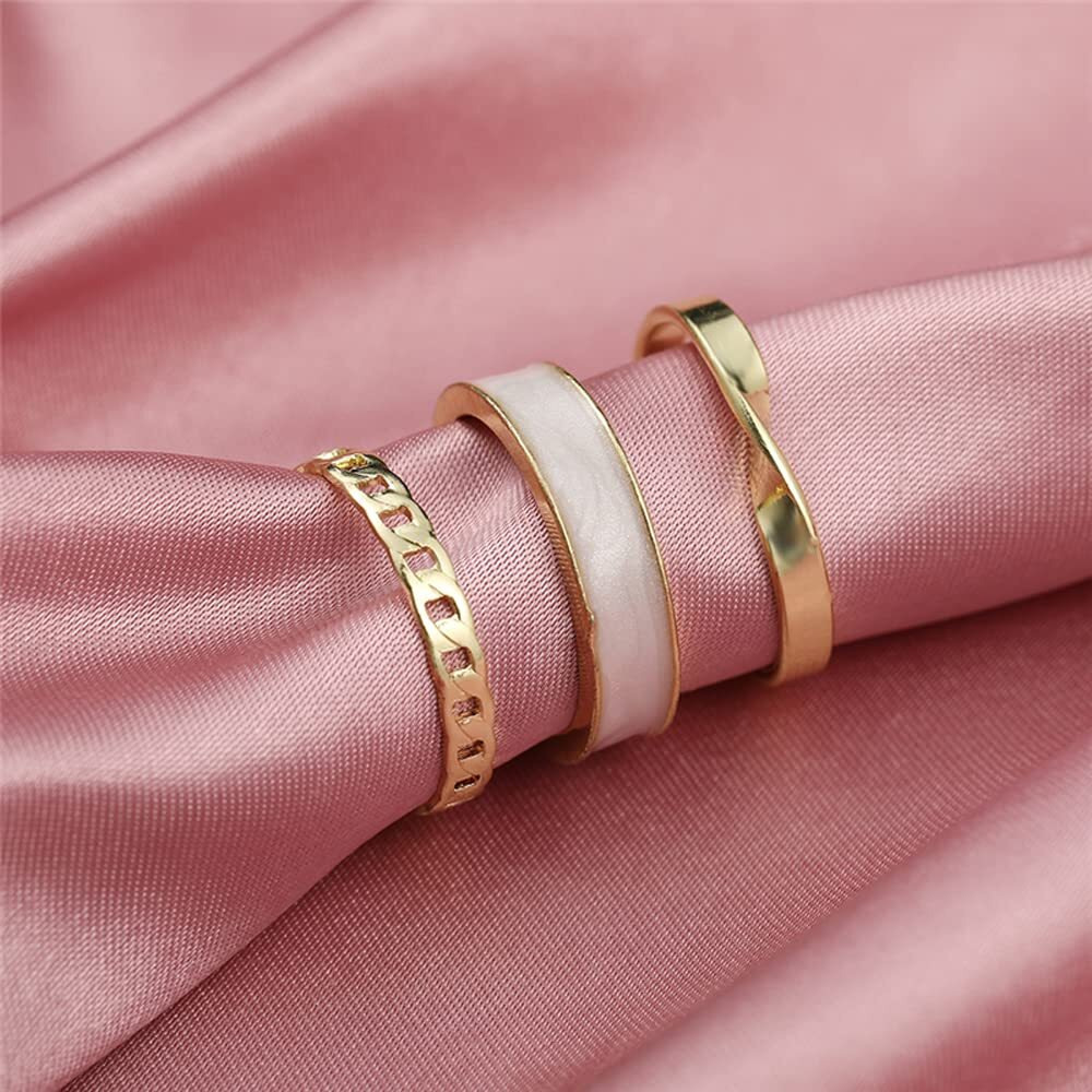 Shining Diva Fashion Latest Stylish Metal Boho Midi Finger Rings for Women and Girls - Set of 3 (12980r)