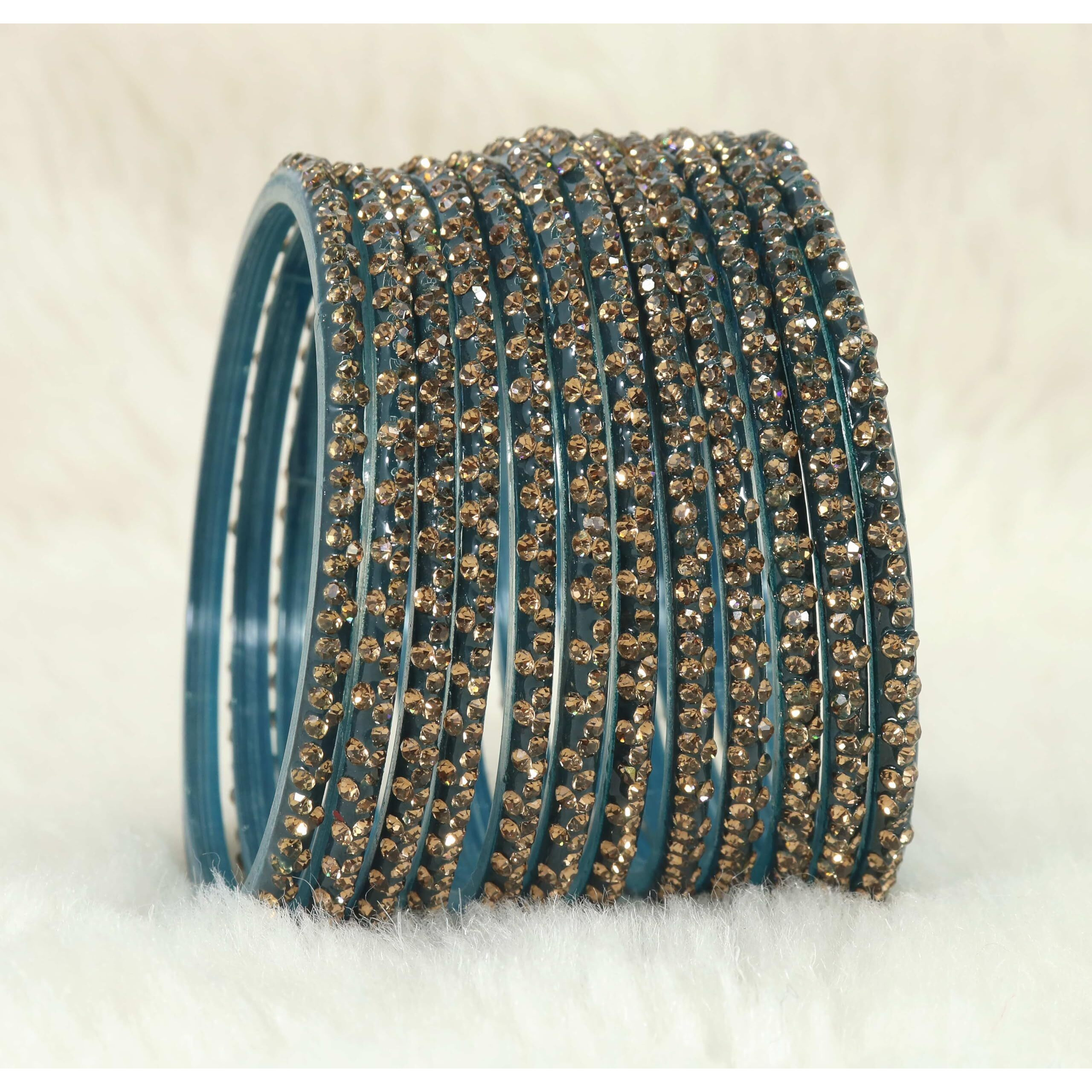 LAVAZZA Stylish Glass Bangle Set For Women and Girls | Latest Glass Bangle | Trending bangles for women 2.8 | Glass ki Chudiyan | Glass bangles set | Stone bangles for women- (Iphone-Morpankhi-2.8)