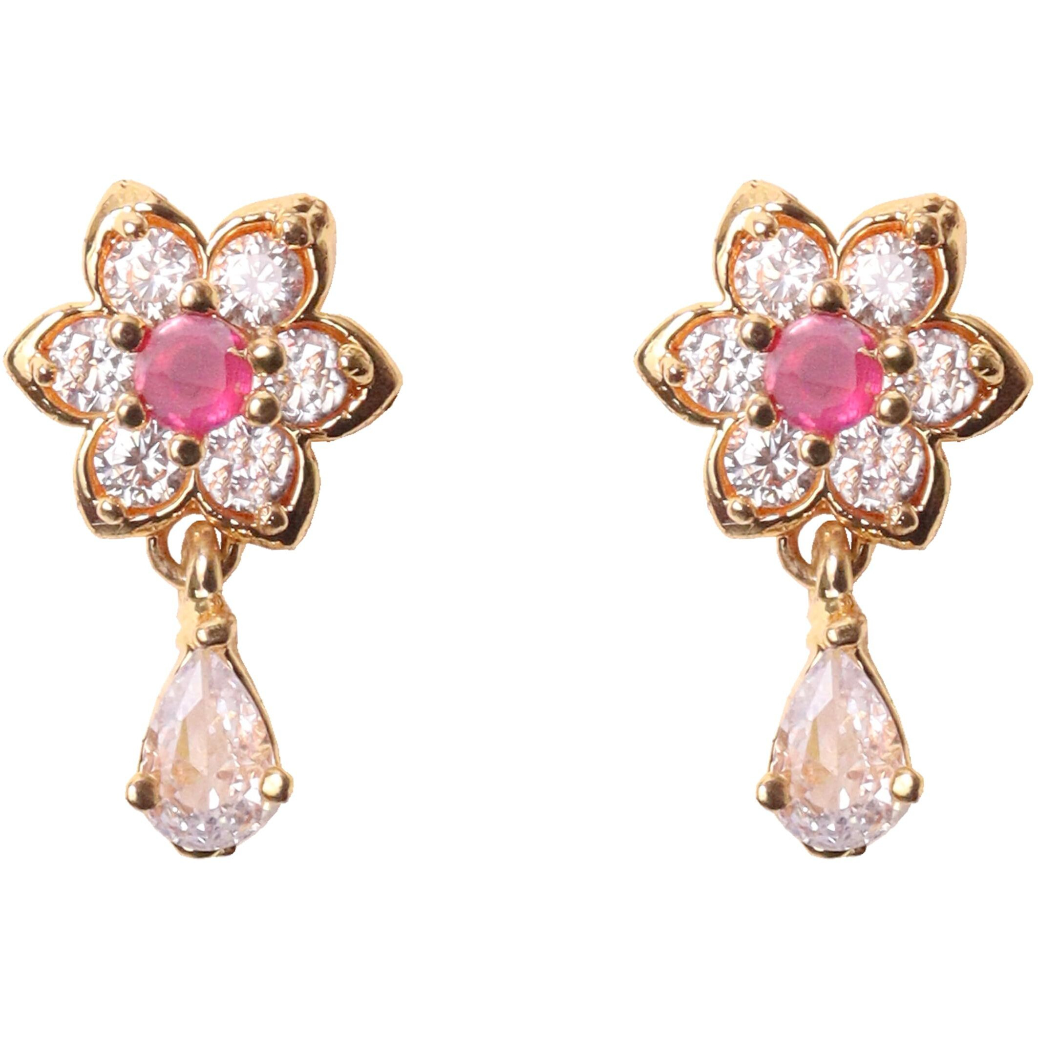 CUTE GOLD One Gram Gold Plated Fashion Jewellery Traditional Covering Earring for Women & Girls