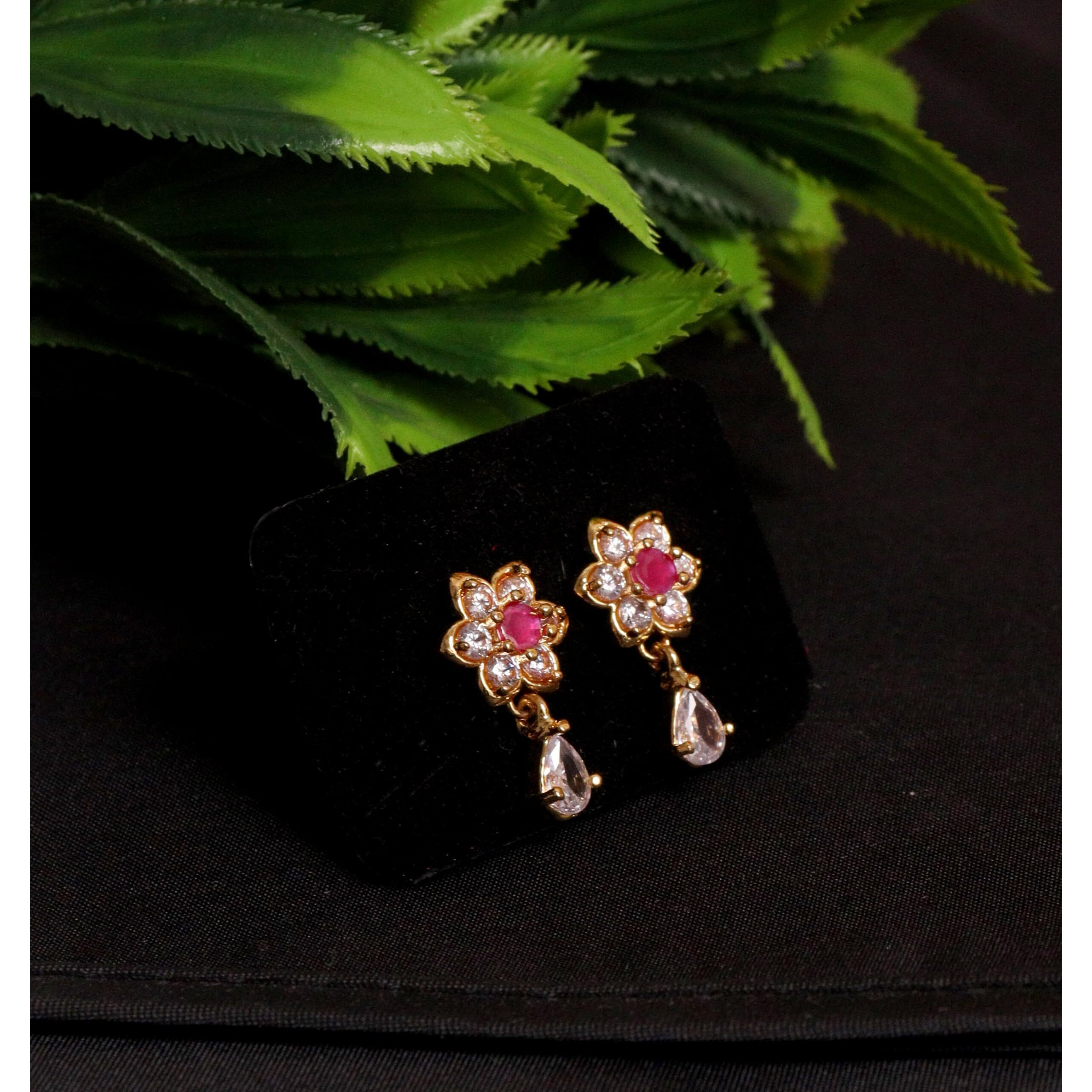 CUTE GOLD One Gram Gold Plated Fashion Jewellery Traditional Covering Earring for Women & Girls