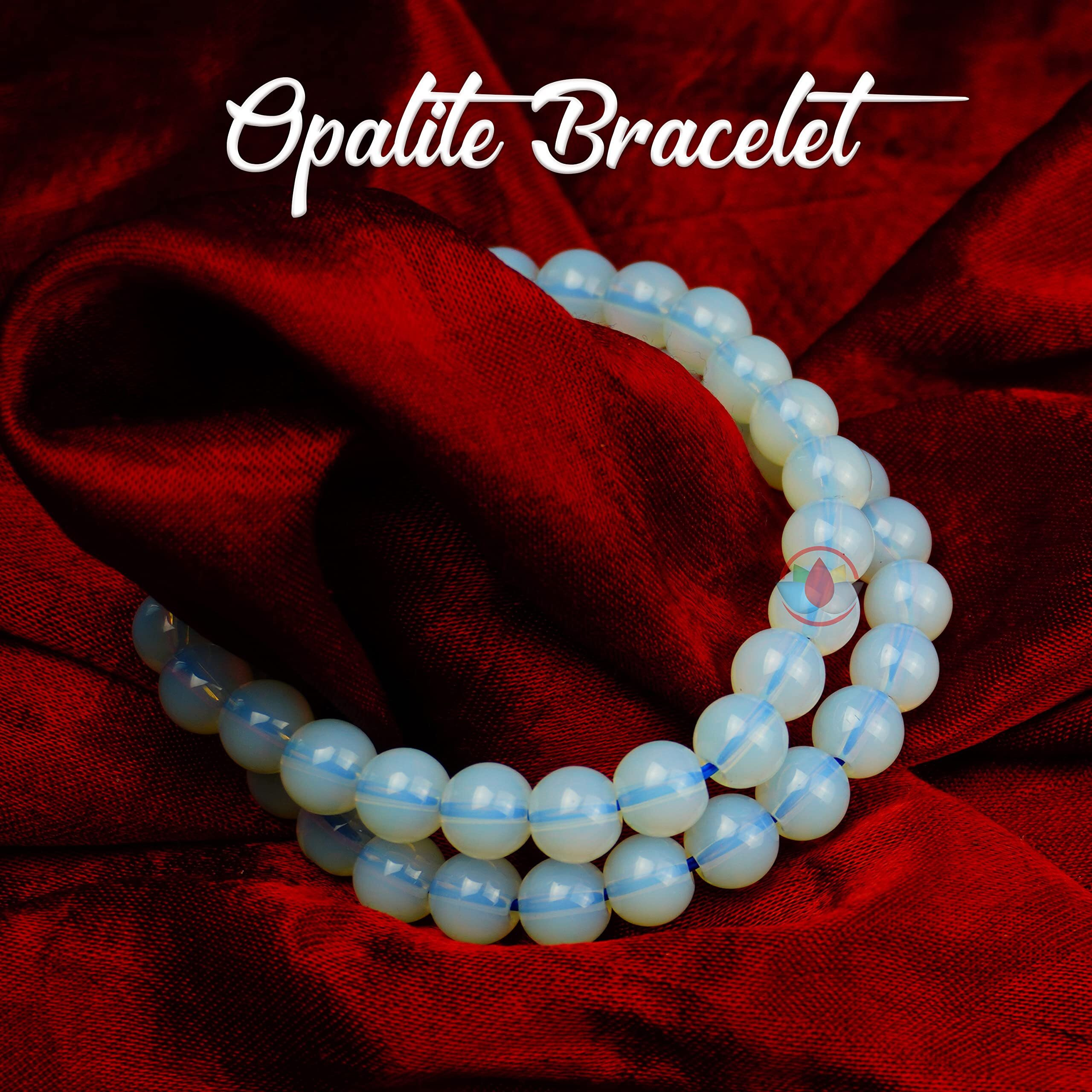 REMEDYWALA Charged Energized Certified Opalite Bracelet For Reiki, Balance Chakra, Positive Energy, Healing | Opalite Stone Bracelet 8 mm for Men and Women