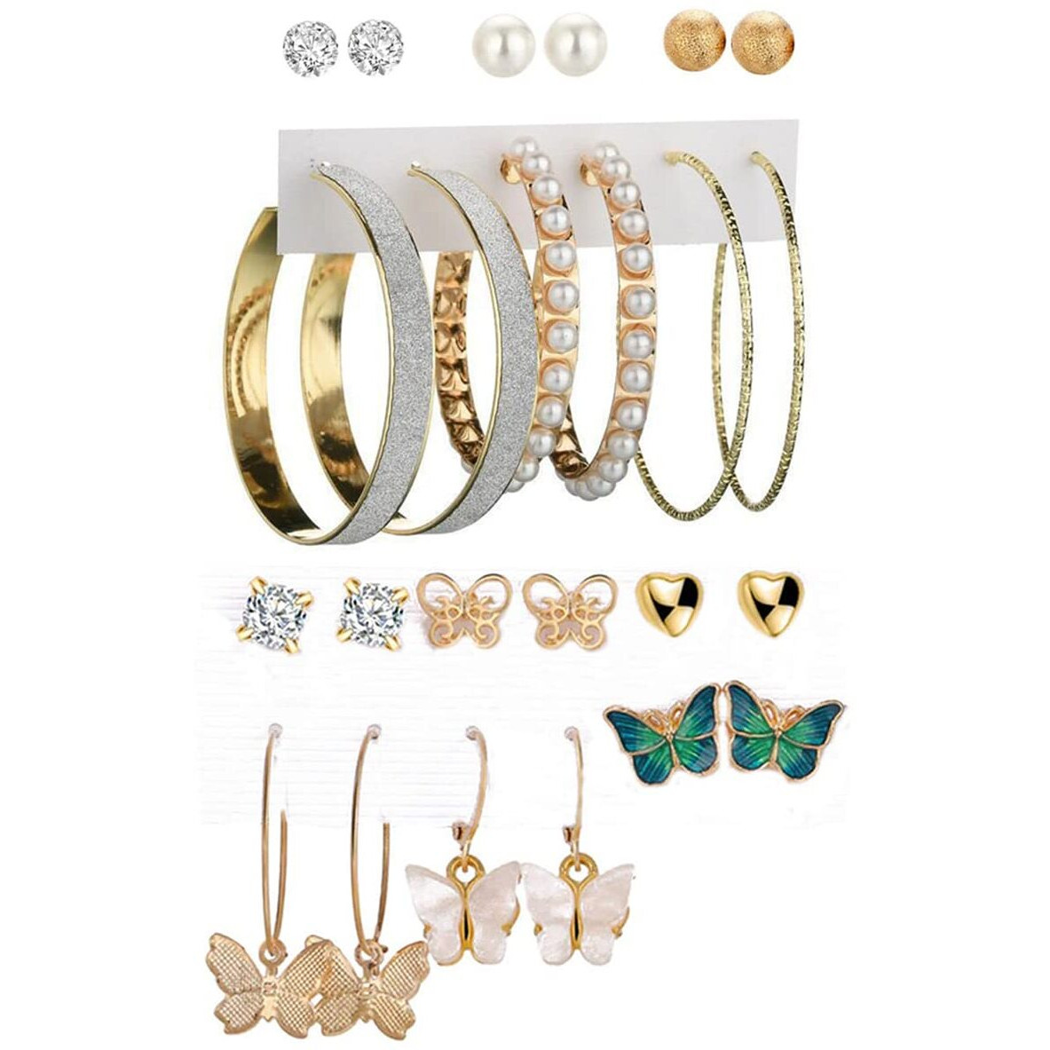 YouBella Fashion Jewellery Gold Plated Ear rings Combo of Earrings for Girls and Women (Style 4)