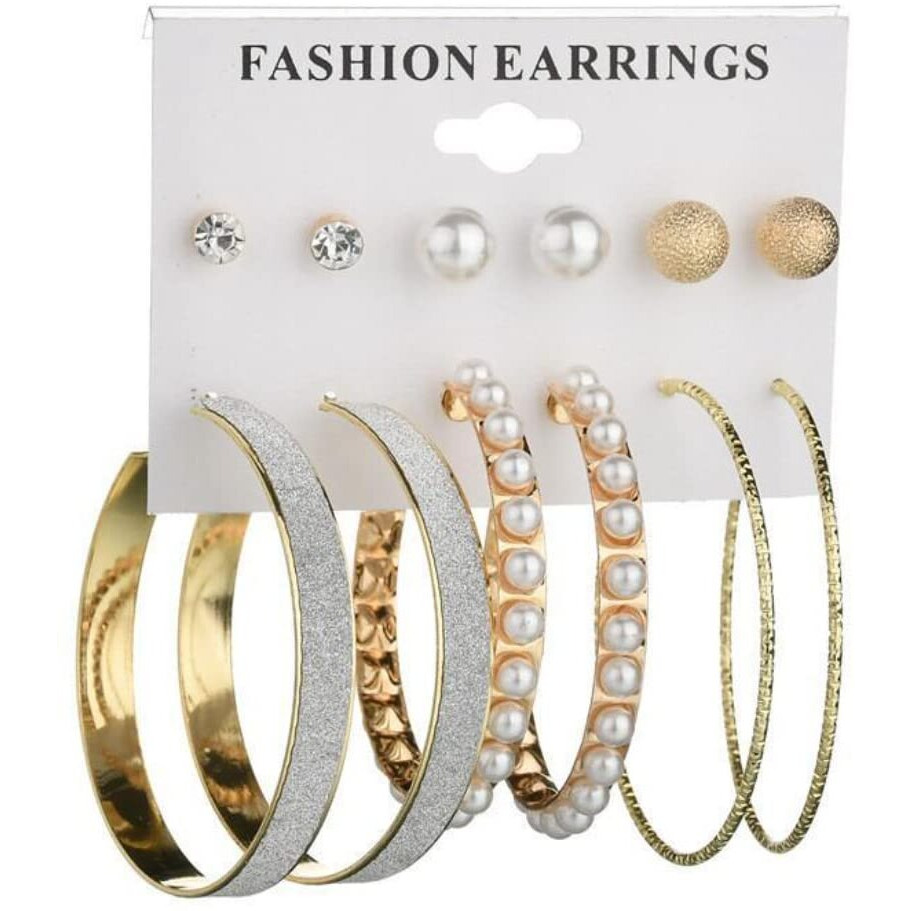YouBella Fashion Jewellery Gold Plated Ear rings Combo of Earrings for Girls and Women (Style 6)
