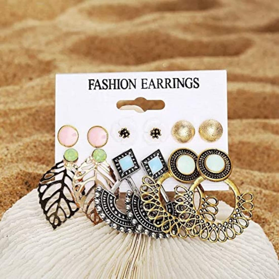 YouBella Fashion Jewellery Gold Plated Ear rings Combo of Earrings for Girls and Women (Style 1)