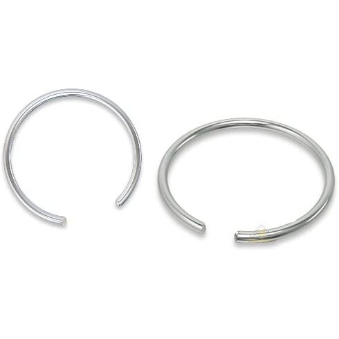 SJ SHUBHAM JEWELLERS Tiny Hoop Thin Wire Plain Nose Ring One 925 Sterling Silver Beautiful Nose Ring For Women & Girls (Plain Wire Pair)