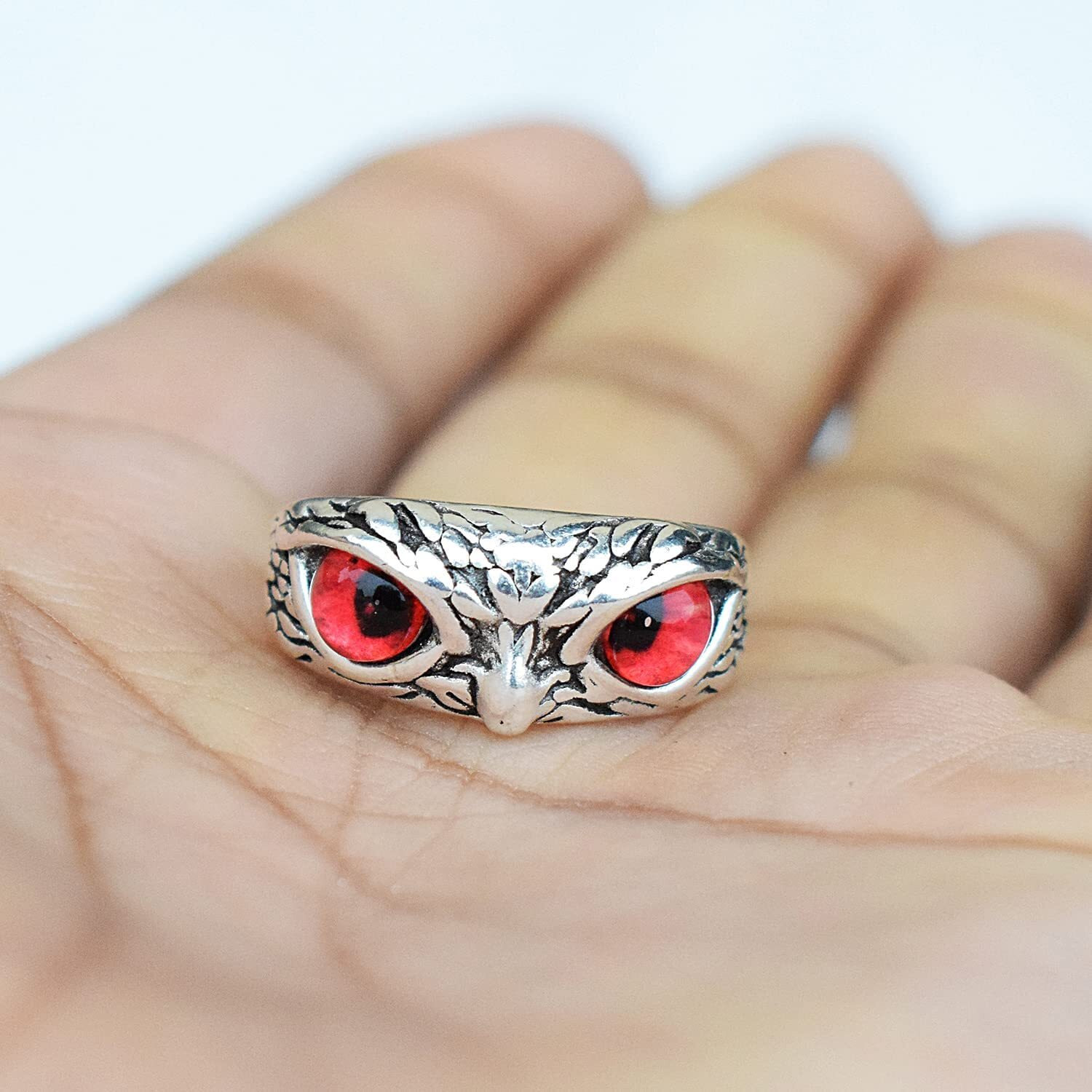 Fashion Frill Latest Mens Silver Ring For Boys Stainless Steel Captain Pirate Adjustable Silver Eagle Hat Pilot Skull Finger Ring For Men Boys Gift For Boyfriend Husband (Casual)