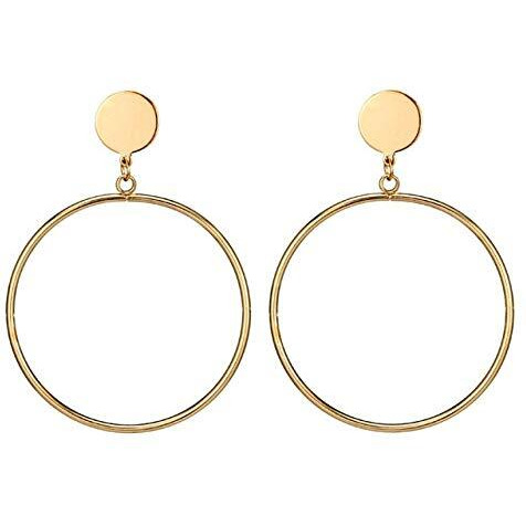 Jewels Galaxy Stylish Circular Design Hoop Earrings For Women/Girls (CT-ERGS-45063)
