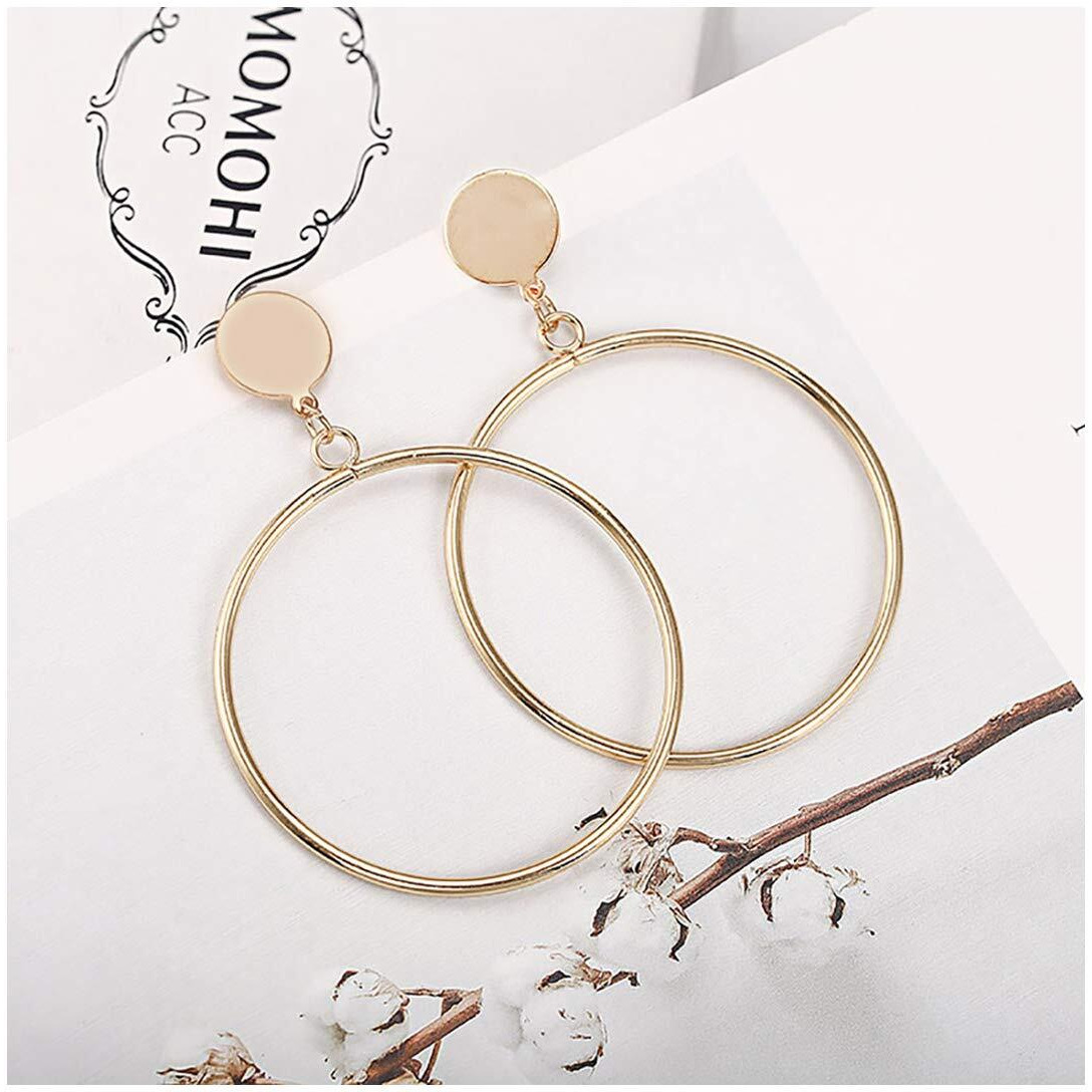 Jewels Galaxy Stylish Circular Design Hoop Earrings For Women/Girls (CT-ERGS-45063)