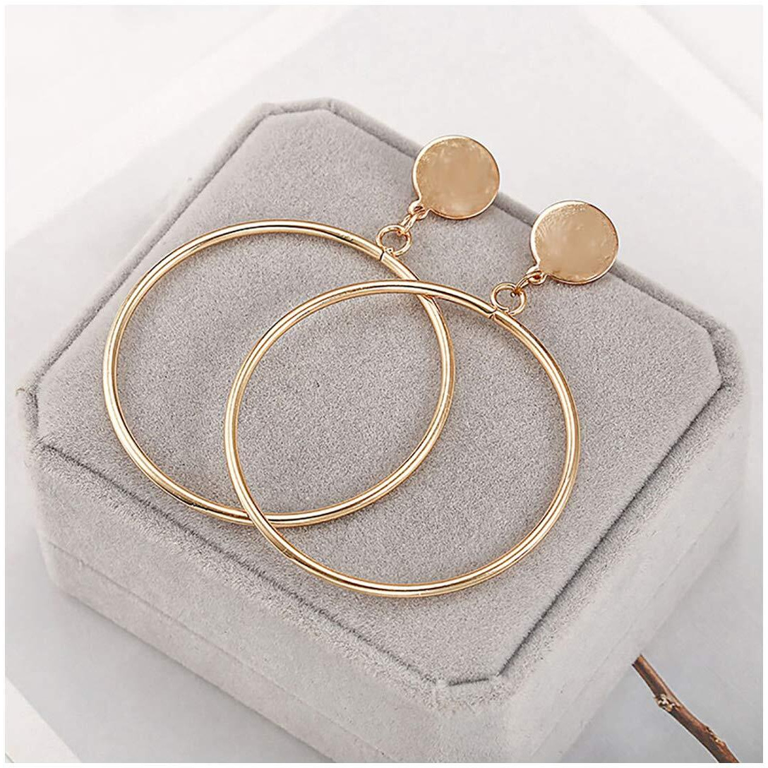 Jewels Galaxy Stylish Circular Design Hoop Earrings For Women/Girls (CT-ERGS-45063)