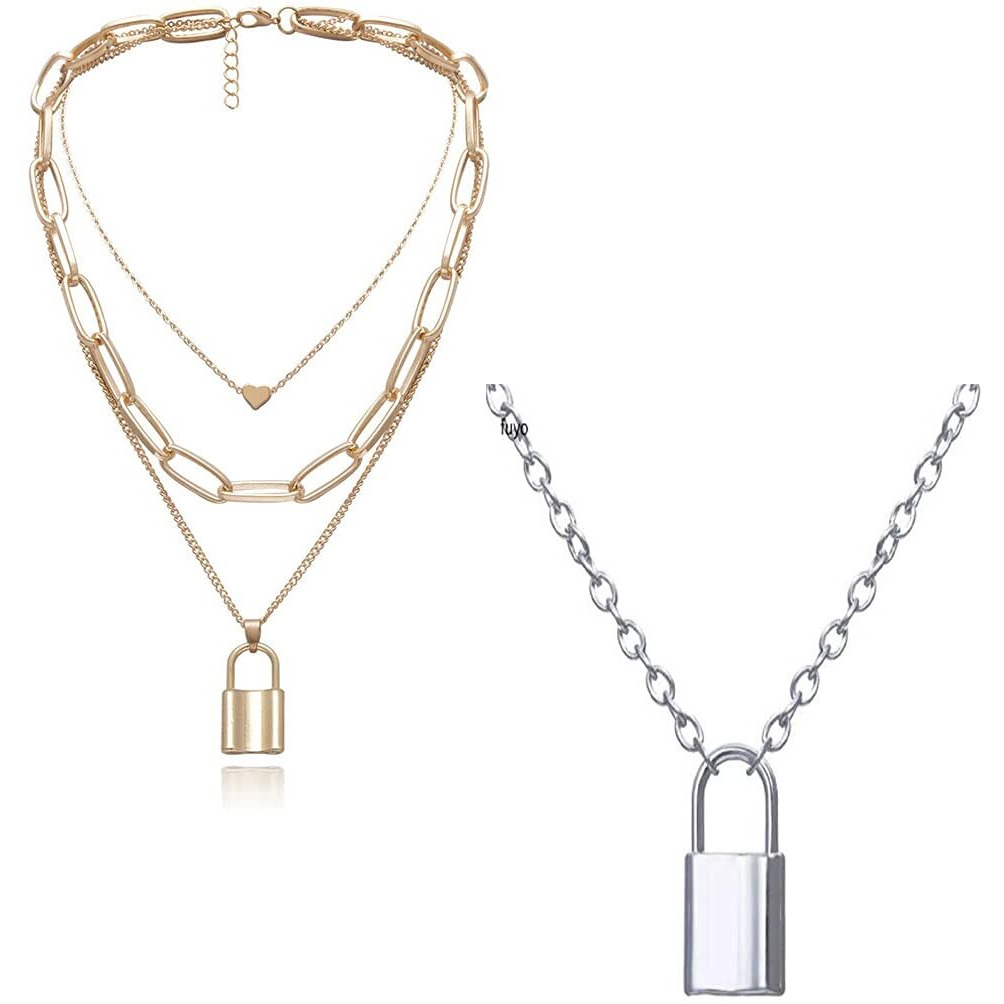 YouBella Jewellery Stylish Combo of Two Necklace Chains for Women and Girls (Style 3)