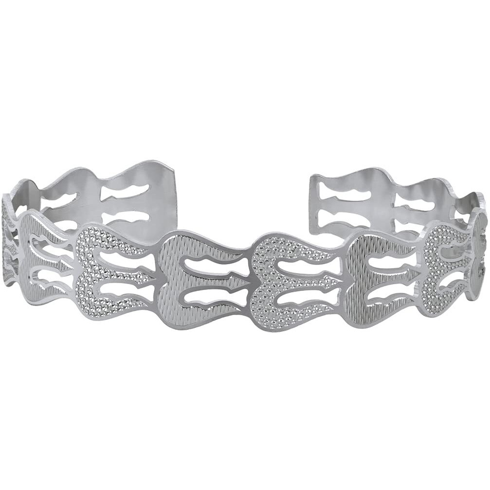 Nakabh Antique Vintage Ethnic Kada Bracelet for men women boys girls (Design-02-Silver)