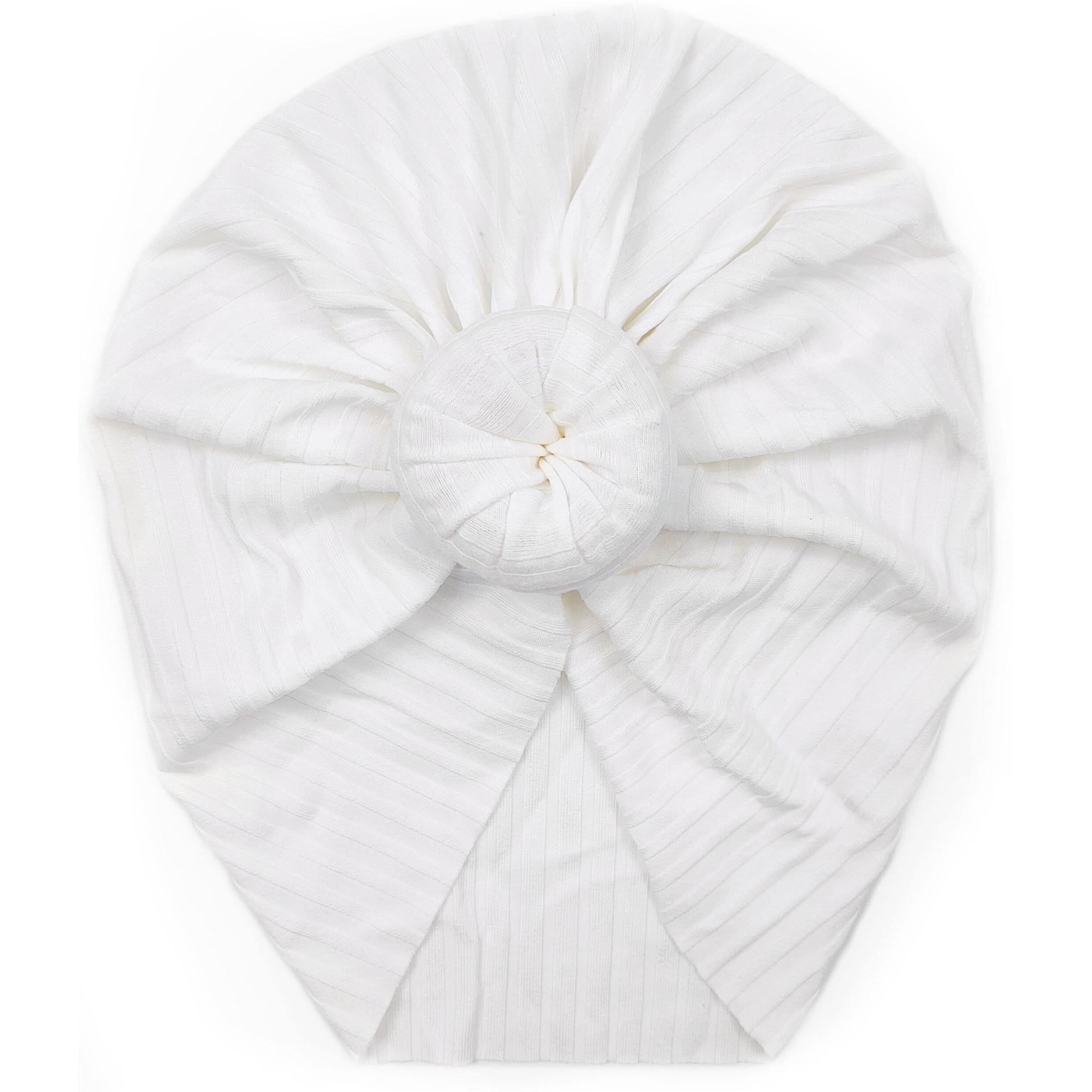 BellaStella Premium Flower Soft Bow Head Wrap Stretchable Headband Super Elastic Band Hair Accessories For Baby Girls & Baby Boys (TB-Donut-White)