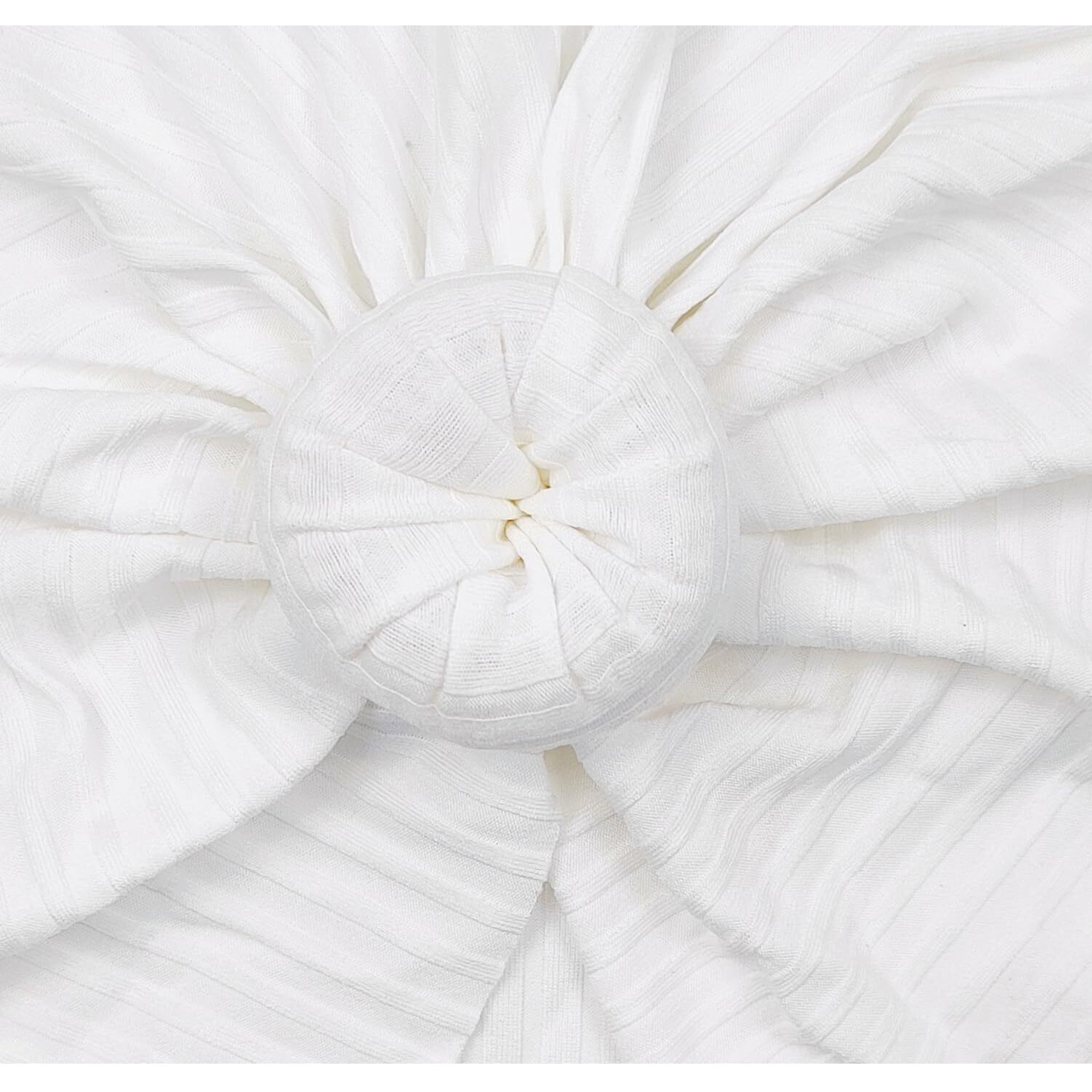 BellaStella Premium Flower Soft Bow Head Wrap Stretchable Headband Super Elastic Band Hair Accessories For Baby Girls & Baby Boys (TB-Donut-White)