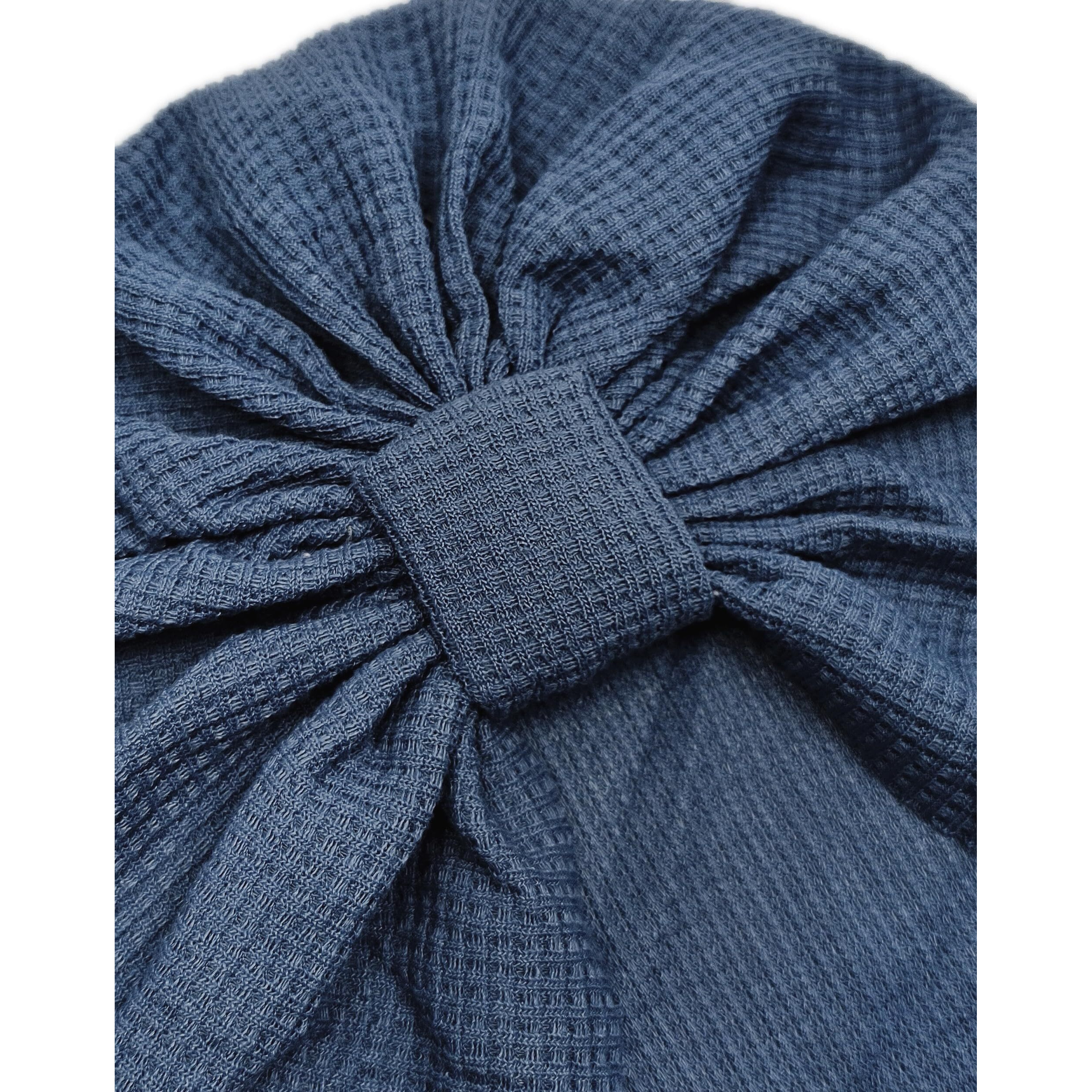 BellaStella Premium Flower Soft Bow Head Wrap Stretchable Headband Super Elastic Band Hair Accessories For Baby Girls & Baby Boys (TB-Knot-Blue)